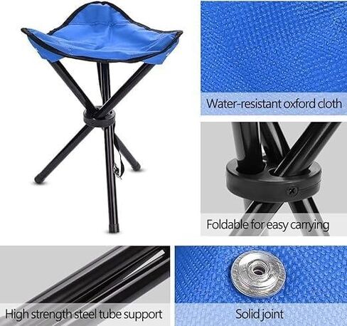 Folding Camping Chair Outdoor Portable Tripod Stool Lightweight Portable Chair Small 3-Legged for Hiking Camping Fishing Picnic Beach BBQ Travel in Saudi Arabia
