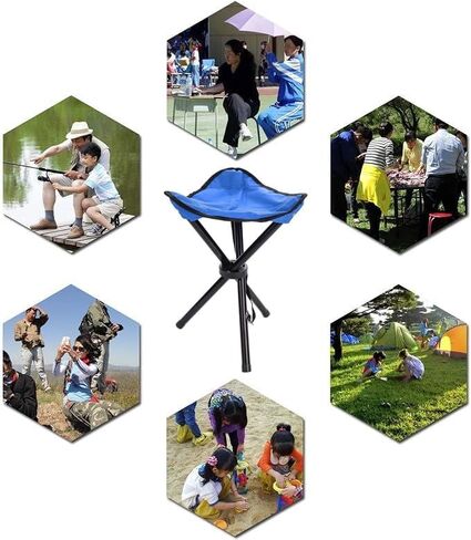 Folding Camping Chair Outdoor Portable Tripod Stool Lightweight Portable Chair Small 3-Legged for Hiking Camping Fishing Picnic Beach BBQ Travel in Saudi Arabia