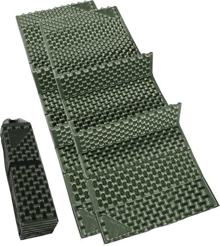 REDCAMP Ultralight Foam Sleeping Pad, Folding Camping Pad for Hiking Backpacking, Army Green 2 Pack in Saudi Arabia
