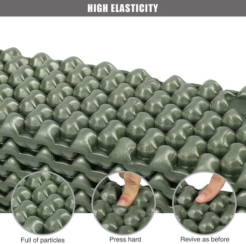 REDCAMP Ultralight Foam Sleeping Pad, Folding Camping Pad for Hiking Backpacking, Army Green 2 Pack in Saudi Arabia