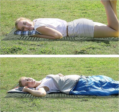 REDCAMP Ultralight Foam Sleeping Pad, Folding Camping Pad for Hiking Backpacking, Army Green 2 Pack in Saudi Arabia