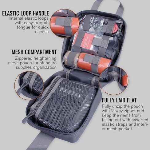 Emergency Trauma First Aid Kit, IFAK EMT Military Med Kit, Nylon Laser Cut Molle Pouch, Combat Tactical IFAK for First Response Bleeding Control in Saudi Arabia