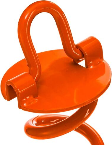 4 قطع من المراسي الأرضية الحلزونية مقاس 30.48 سم شديدة التحمل، مرساة مبللة متأرجحة مع قضيب، مجموعة مرساة معدنية لحصص الترامبولين، وتأمين الكلاب، وخيمة التخييم، برتقالية in Kuwait