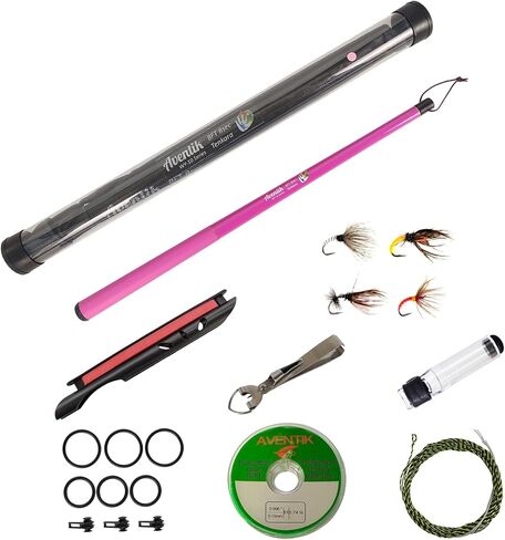 قضيب Aventik FreshStart Tenkara بطول 7 أقدام/8 أقدام، مجموعة كاملة من قضبان Tenkara للمبتدئين، ألياف الكربون 24T، سهلة الصب ومرنة وخفيفة الوزن وصغيرة الحجم in Saudi Arabia