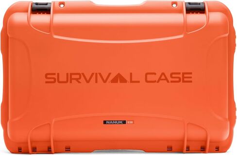 Nanuk 938 Survival Gear Storage Case w/Wheels and Lid Organizer-for Preppers, Survivalist, First Aid and Emergencies - Waterproof, Dustproof, and Impact Resistant-Empty (Orange) in Saudi Arabia