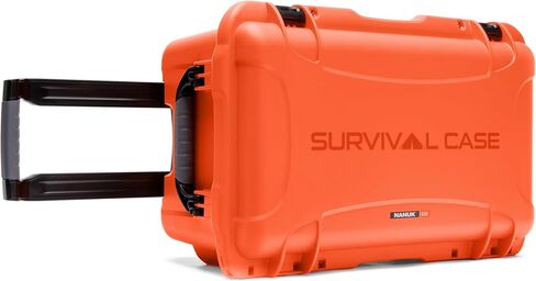 Nanuk 938 Survival Gear Storage Case w/Wheels and Lid Organizer-for Preppers, Survivalist, First Aid and Emergencies - Waterproof, Dustproof, and Impact Resistant-Empty (Orange) in Saudi Arabia