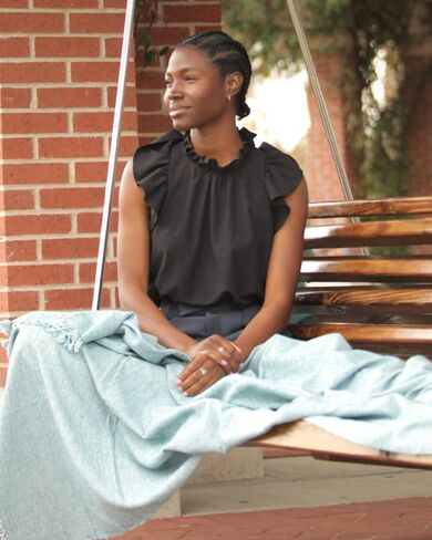 Bug Repellent Tranquil Blanket with Insect Shield Technology Repels Mosquitoes, Ticks, Flies and More in One of a Kind Handmade Khadi Cotton (Teal) in Kuwait