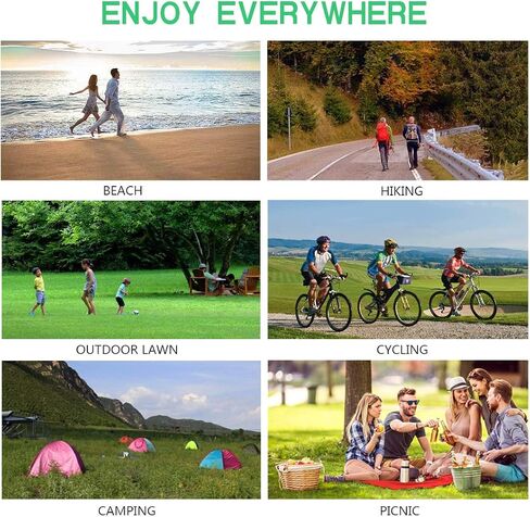Beach Blanket Outdoor Camping Mat 6.6×7.6Ft Waterproof Quick Drying Polyester Sand Proof Compact Beach Mat with 4 Corner Pockets for Travel, Camping, Hiking,Picnic and Music Festivals in Saudi Arabia