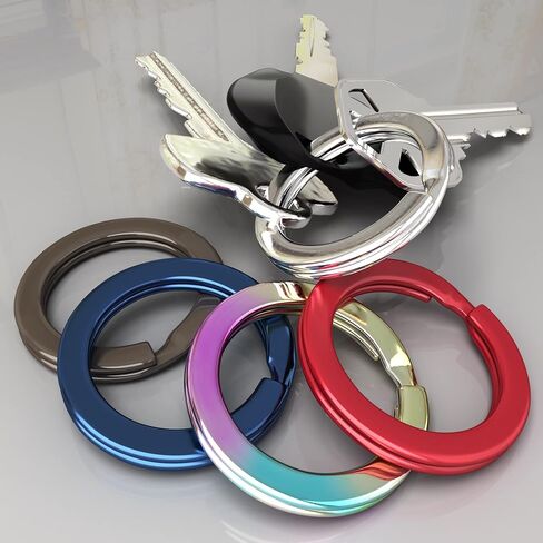 Silipac Small Key Rings 0.8 in (20mm) - Heavy Duty Key Ring Bulk for Crafts - Split Colorful Keychain Rings Pet Collar, Tags, Car Keys Organize 12 pcs in Saudi Arabia