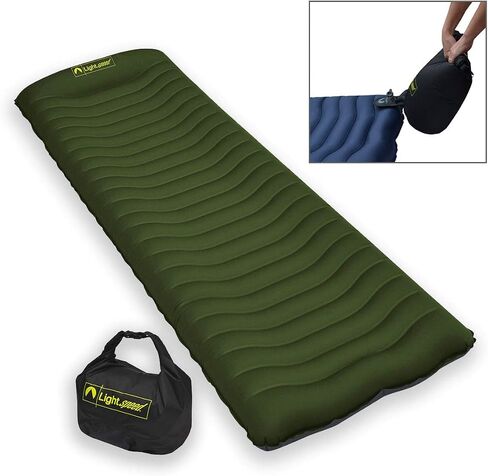 Lightspeed Outdoors The Cradle Curved Air Mat, Inflatable Sleeping Pad, Chive in Saudi Arabia
