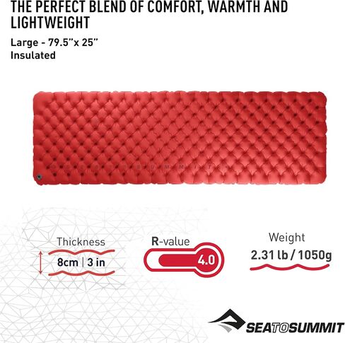 Sea to Summit Comfort Plus XT Extra-Thick Insulated Camping Air Mattress, Regular (72 x 25 x 3 inches) in Saudi Arabia