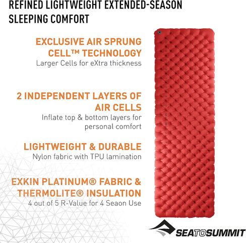Sea to Summit Comfort Plus XT Extra-Thick Insulated Camping Air Mattress, Regular (72 x 25 x 3 inches) in Saudi Arabia