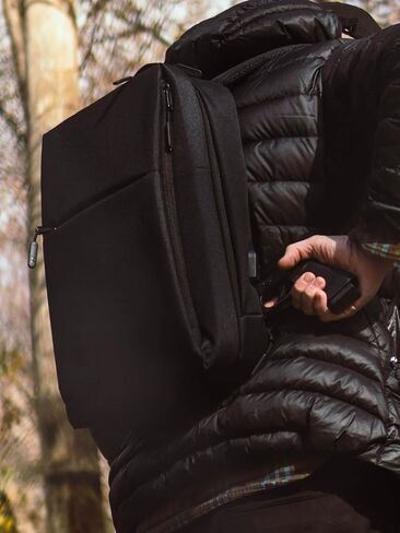 Conceal Carry Minimalist Laptop Bag, EDC Gear Bag For Everyday Carry, Tactical Bag for Work, Commuters, Travel, Outdoors, CCW, Tactical Backpack for Professionals, Black in Saudi Arabia