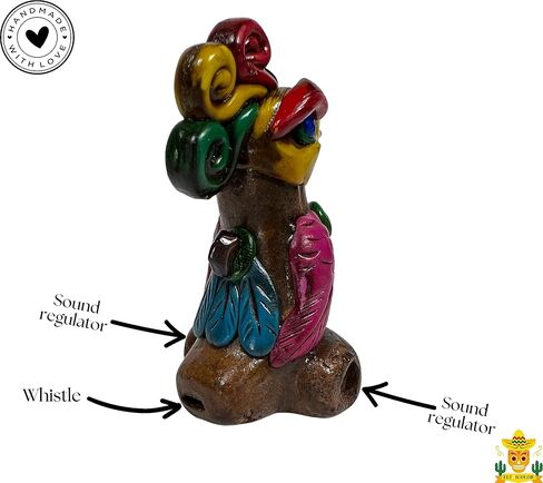 صفارة الطيور الأزتيكية الأصلية الخاصة بالأنشطة الخارجية والاستمتاع - (ألوان متنوعة) in Kuwait