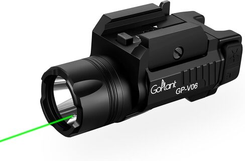 1350 Lumens Weapon Laser Light Long Runtime 160 Minutes, Type-C Rechargeable Adjustable Rail-Mounted Laser Light Combo, LED Tactical Rifle Flashlight (GP-V06) in Saudi Arabia