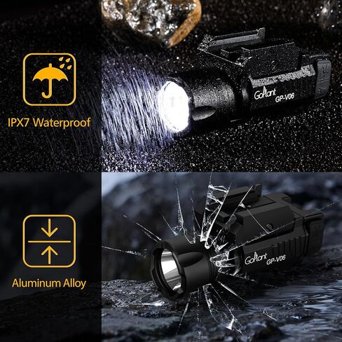 1350 Lumens Weapon Laser Light Long Runtime 160 Minutes, Type-C Rechargeable Adjustable Rail-Mounted Laser Light Combo, LED Tactical Rifle Flashlight (GP-V06) in Saudi Arabia