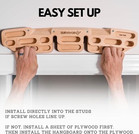 Survivor The Pro Hangboard - Rock Climbing Training Board - Improves Finger, Hand, and Forearm Strength in Saudi Arabia