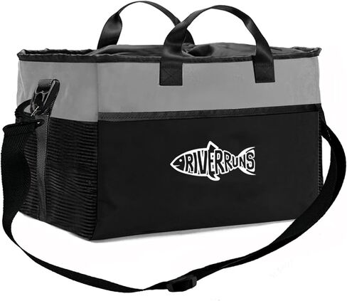 Riverruns Fishing Hunting Wader Bag with Vented Mesh, Waders Boots Bag, Fly Fishing Storage Bag for Fishing, Hiking, Camping (Charcoal Taupe, Medium 30L) in Saudi Arabia