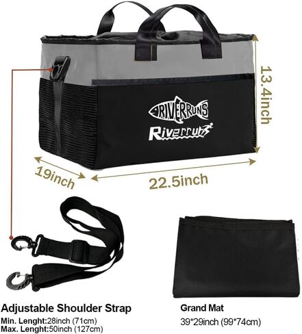 Riverruns Fishing Hunting Wader Bag with Vented Mesh, Waders Boots Bag, Fly Fishing Storage Bag for Fishing, Hiking, Camping (Charcoal Taupe, Medium 30L) in Saudi Arabia