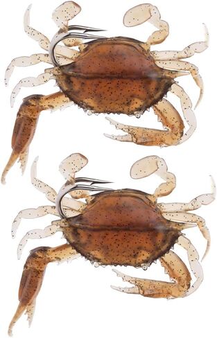 Life Bait 2 Piece Soft Silicone Crab Fishing Bait, Realistic Artificial Fish Bait with Hook in Saudi Arabia