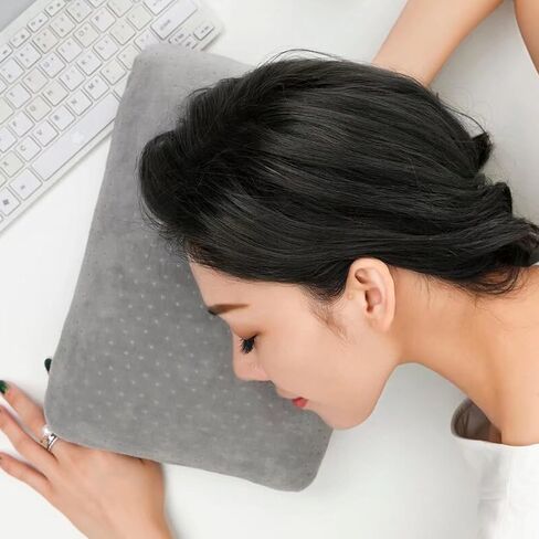 وسادة سفر، وسادة تخييم صغيرة، إسفنج الذاكرة، رقبة السرير، وسادة ناعمة خفيفة الوزن، سهلة الحمل، وسادة منزلية محمولة، غطاء وسادة قابل للإزالة مع حقيبة تخزين للسفر (رمادي) in Kuwait