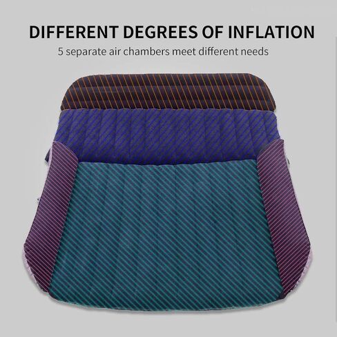 Sibosen Inflatable Car Air Mattress Back Seat, SUV Air Mattress Car Travel Bed with Air Pump Kit, Portable Car Mattress Fast Inflation Bed for Universal Car SUV Truck Home Camping Vacation (Black) in Saudi Arabia
