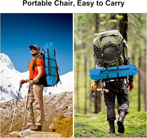 Folding Camping Collapsible Chairs Heavy Duty Lawn Chair with Cooler Bag, Storage Pocket, Waterproof Bag Outdoor Arm Chair, Supports 225LBS, Green in Saudi Arabia
