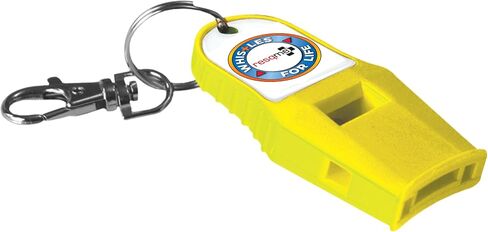 Whistle for Life by resqme in Yellow, Loud and Powerful Rescue Survival and Safety, Made in USA, 120 Decibels Emergency Whistle, for Outdoors, Camping, Hiking, Running, Boating, Hunting, Self Defense in Kuwait