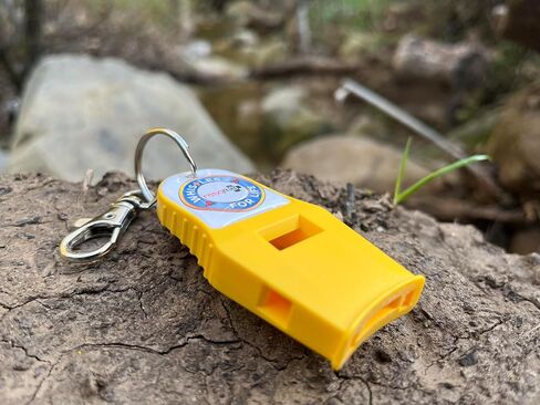 Whistle for Life by resqme in Yellow, Loud and Powerful Rescue Survival and Safety, Made in USA, 120 Decibels Emergency Whistle, for Outdoors, Camping, Hiking, Running, Boating, Hunting, Self Defense in Kuwait