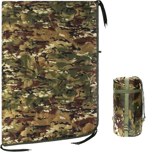 WINWAY Woobie Blanket Military Down Camping Blanket Camping Sleeping Bag with Zipper,Poncho Liner for Hiking Outdoor Survival in Saudi Arabia