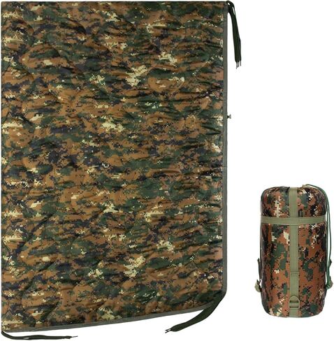 WINWAY Woobie Blanket Military Down Camping Blanket Camping Sleeping Bag with Zipper,Poncho Liner for Hiking Outdoor Survival in Saudi Arabia