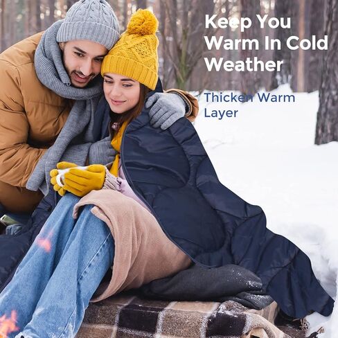 Waterproof and Washable 54X80 Inch Camping Blanket with Thick Warm Layer Perfect for Camping, Picnic, Beach Trip, Open-air Party, Traveling etc. in Kuwait