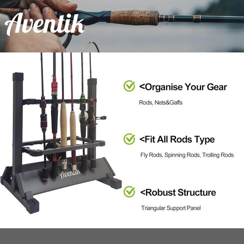 Aventik Fishing Rod Rack,12&24 Rods Aluminum Fishing Rod Holder in Kuwait