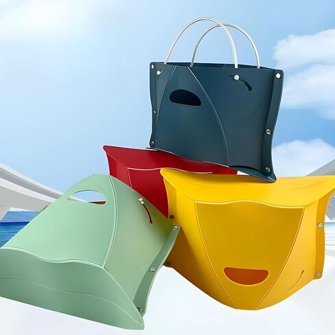 مقعد تخييم قابل للطي من البلاستيك المحمول من Algasan مكون من 4 قطع، كرسي خفيف الوزن قابل للطي، مناسب لحقيبة الظهر لمجموعة الجولات والشواء والمترو في الهواء الطلق وخفيف للغاية in Kuwait