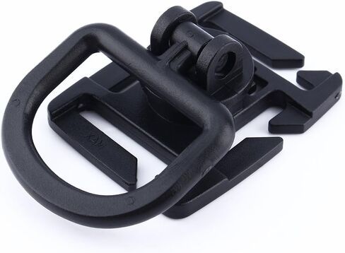 Yosoo 5 Pcs Plastic Tactical 360 Degree Rotation D-Ring Buckle for Molle Webbing Locking Carabiner Backpack (Black) in Saudi Arabia