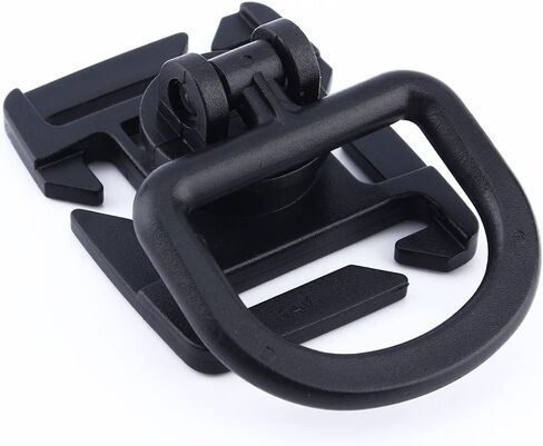 Yosoo 5 Pcs Plastic Tactical 360 Degree Rotation D-Ring Buckle for Molle Webbing Locking Carabiner Backpack (Black) in Saudi Arabia