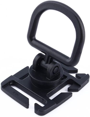 Yosoo 5 Pcs Plastic Tactical 360 Degree Rotation D-Ring Buckle for Molle Webbing Locking Carabiner Backpack (Black) in Saudi Arabia