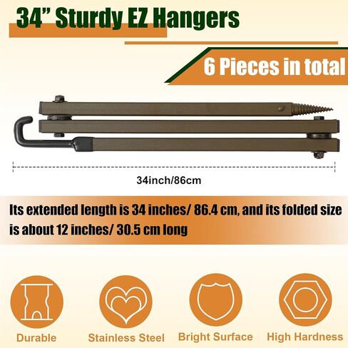 Sadnyy 34 Inch Tree Stand Bow Hanger Bow Hunting Accessories Tree Stand Accessories for Hunting Bow Holder Archery Multi Purpose Tree Stand Bow for Outdoors Sports in Saudi Arabia