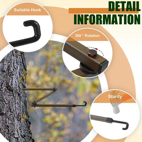 Sadnyy 34 Inch Tree Stand Bow Hanger Bow Hunting Accessories Tree Stand Accessories for Hunting Bow Holder Archery Multi Purpose Tree Stand Bow for Outdoors Sports in Saudi Arabia