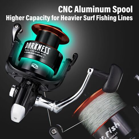 Dr.Fish Surf Fishing Rod and Reel Combo, Saltwater Fishing Combo, 12ft Surf Rod 8000/9000 Spinning Reel 9+1 BB, Offshore Sea Fishing Gear Kit Fishing Pole Equipment Set in Saudi Arabia