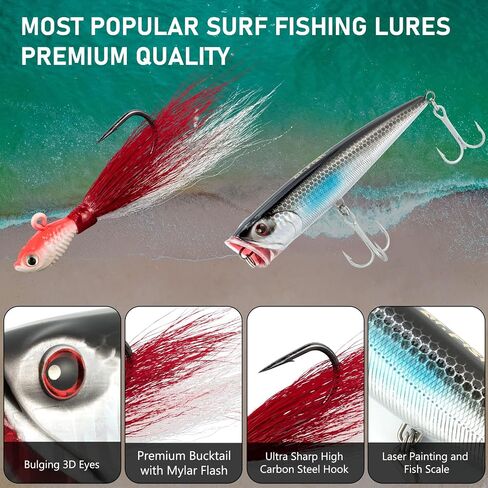 Dr.Fish Surf Fishing Rod and Reel Combo, Saltwater Fishing Combo, 12ft Surf Rod 8000/9000 Spinning Reel 9+1 BB, Offshore Sea Fishing Gear Kit Fishing Pole Equipment Set in Saudi Arabia