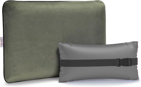 Compressible Travel Pillow, Memory Foam Camping Pillow, Contoured Support, Breathable Cover, Lightweight Easy-to-Carry for Backpacking, Airplane, Car in Saudi Arabia