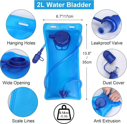 Ouplea Small Running Hydration Backpack Hydro Vest with 2L Water Bladder | for Men Women, Lightweight, Breathable, Reflective, Adjustable, Phone Pocket, for Running Hiking Race Cycling Marathon Trail in Saudi Arabia