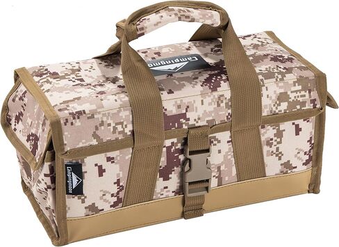 CAMPINGMOON Bottom Waterproof Outdoor Camping Tent Stakes Hammer Multi-Container Storage Box Bag (Canvas, M size(17.7-inch length, B-155C)) in Saudi Arabia