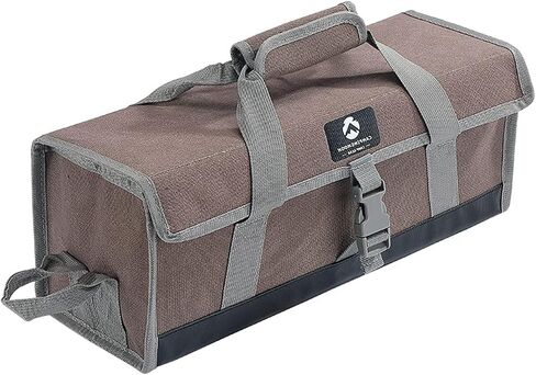 CAMPINGMOON Bottom Waterproof Outdoor Camping Tent Stakes Hammer Multi-Container Storage Box Bag (Canvas, M size(17.7-inch length, B-155C)) in Saudi Arabia