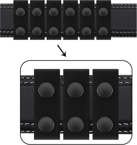8Pcs Belt Keeper for Duty Belt Security Tactical Belt Keepers with Double Snaps for 2¼" wide Belt Security Duty Belt Keepers Police Military Equipment Accessories Snaps Belt Keepers in Saudi Arabia