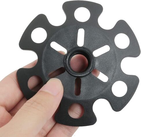 6pcs Rubber Pole Tip Protectors Trekking Pole Mud Snow Baskets, Replacement Accessory for Ski Pole, Black in Saudi Arabia