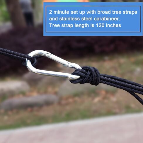 PORTAL Double Camping Hammock Lightweight Portable Nylon Hammock with Straps and Carabiners in Saudi Arabia
