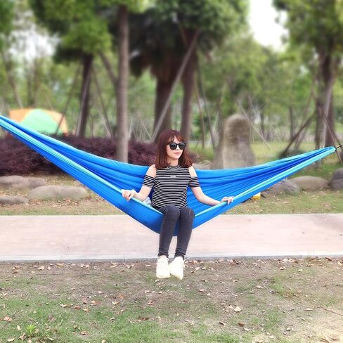 PORTAL Double Camping Hammock Lightweight Portable Nylon Hammock with Straps and Carabiners in Saudi Arabia