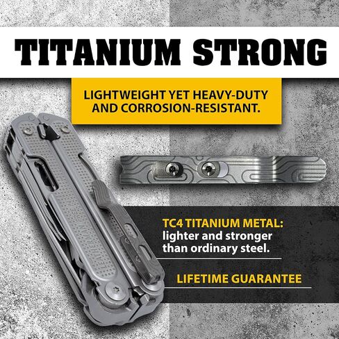 Donk! Titanium Pocket Clip. Made for Leatherman Free (P2, P4, T2 & T4) Curl & Bond. TC4 Titanium. Matte Finish. 2 Screws. 5 Custom Designs. Extra Carry Options - 'Norwegian Wood’ in Saudi Arabia
